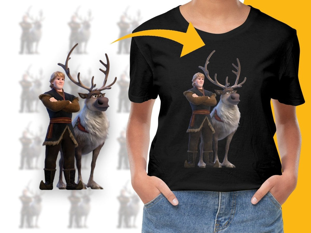 Festive Kristoff and Sven Christmas Theme PNG File - Teepew