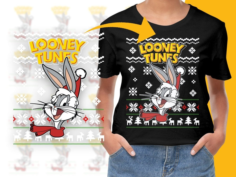 Festive Looney Tunes Bugs Bunny Christmas PNG File - Teepew