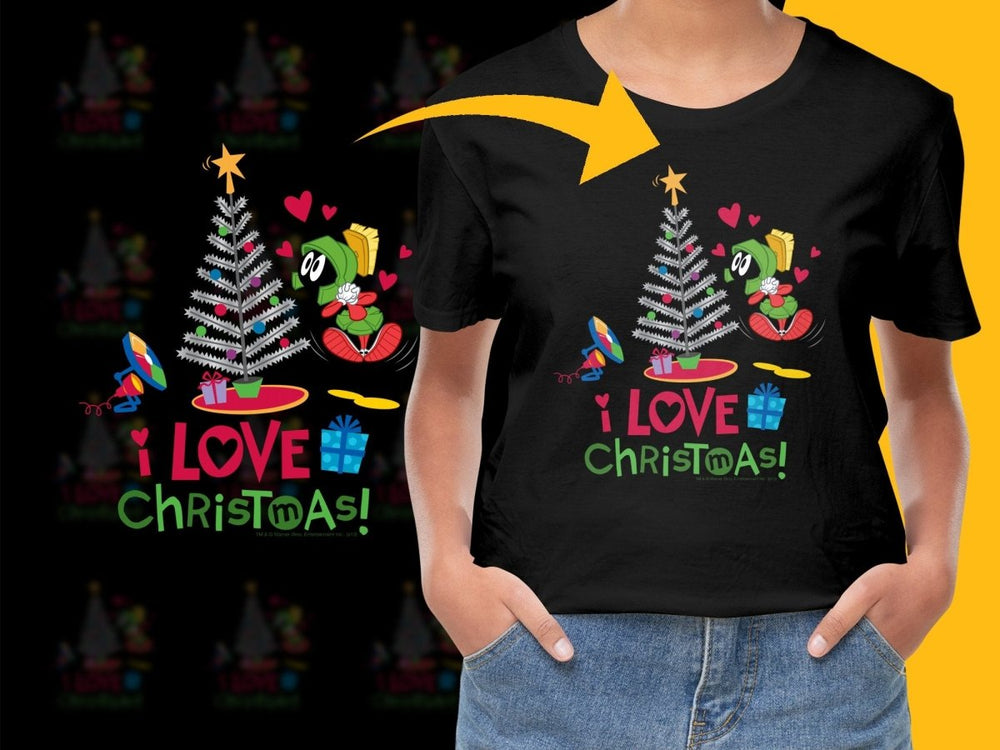 Festive Marvin The Martian I Love Christmas PNG File - Teepew