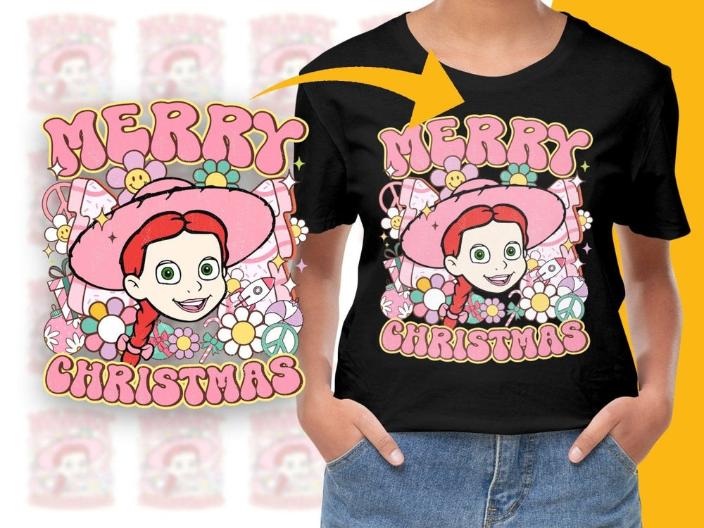 Festive Merry Christmas PNG File with Cartoon Character - Teepew