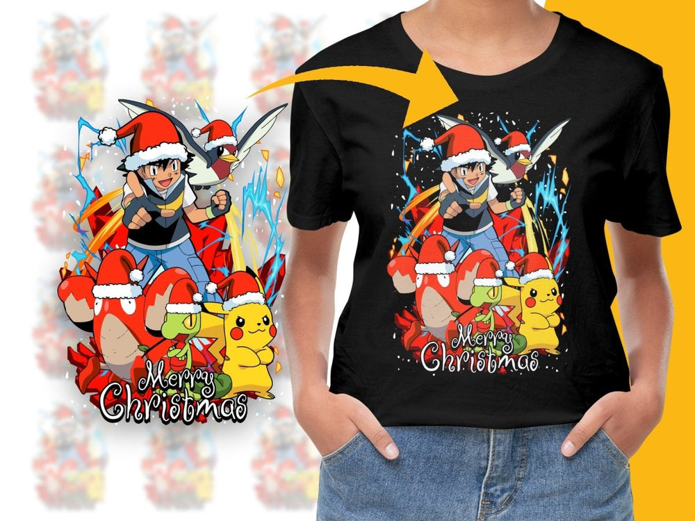 Festive Merry Christmas Pokémon Character PNG File - Teepew