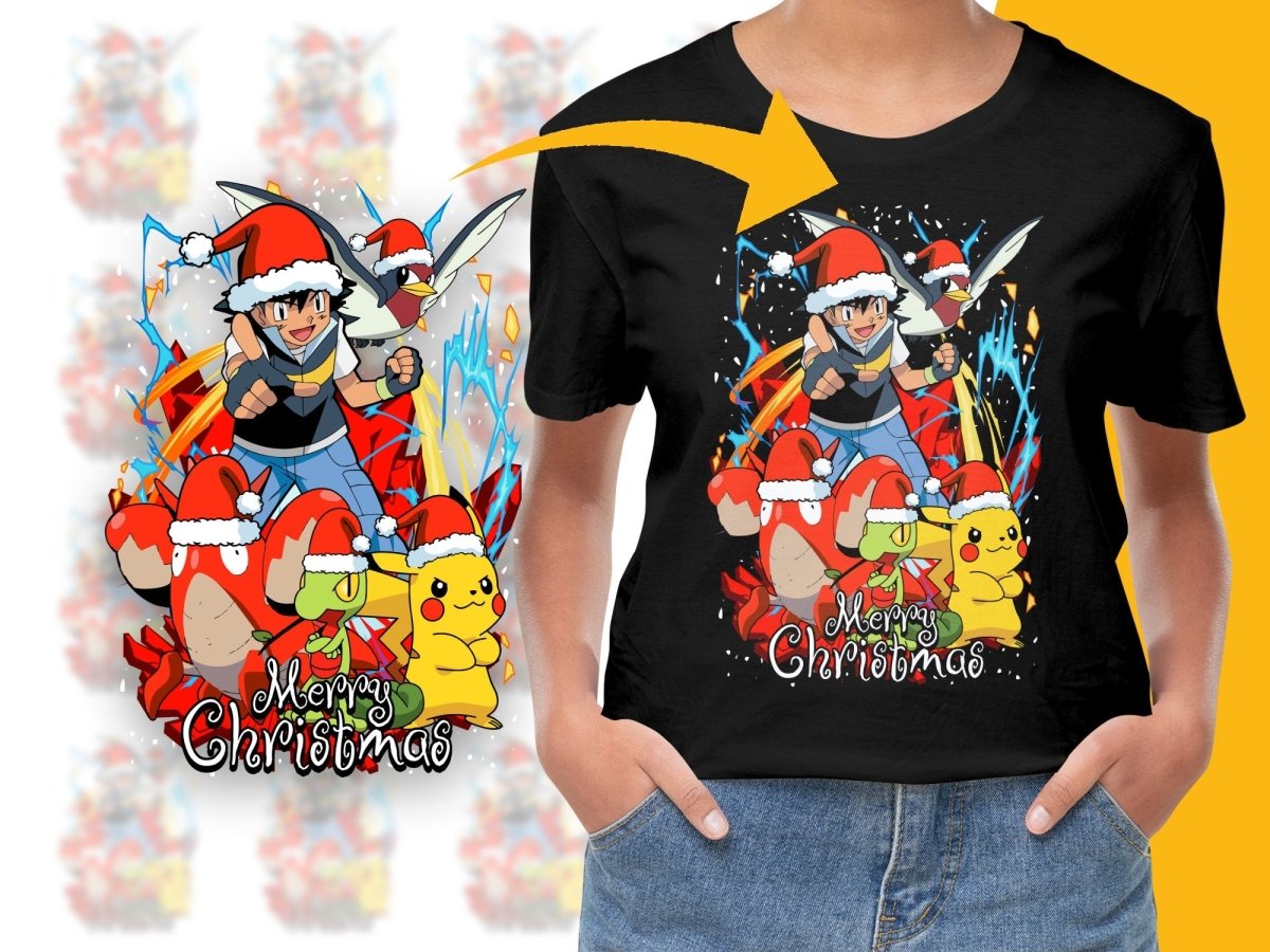 Festive Merry Christmas Pokémon Character PNG File - Teepew