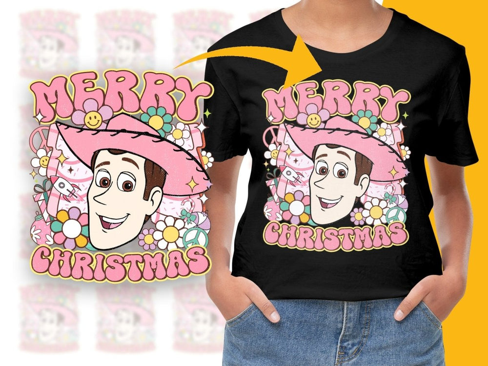 Festive Merry Christmas Woody Character Graphic PNG File - Teepew