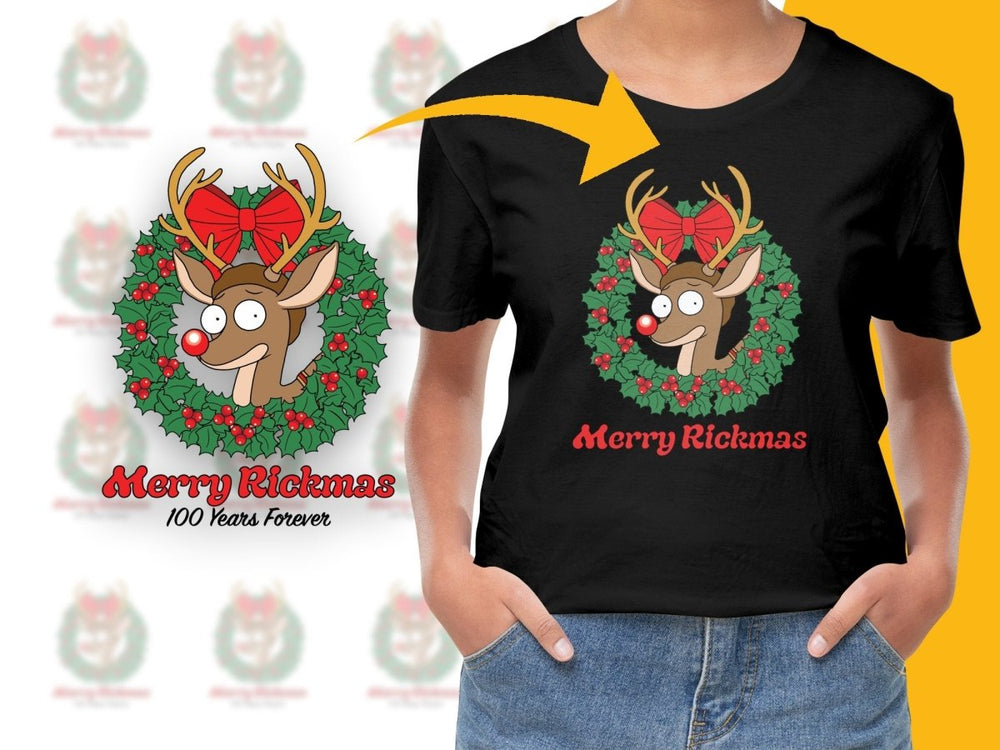 Festive Merry Rickmas Reindeer Christmas PNG File - Teepew
