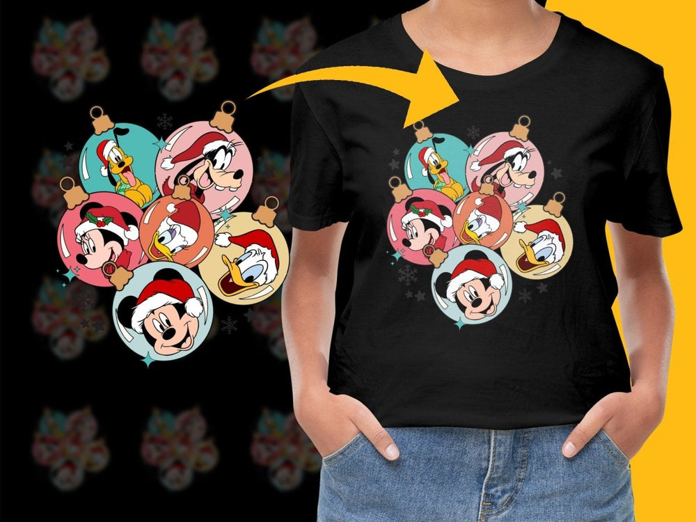 Festive Mickey and Friends Christmas PNG File for Holiday Fun - Teepew
