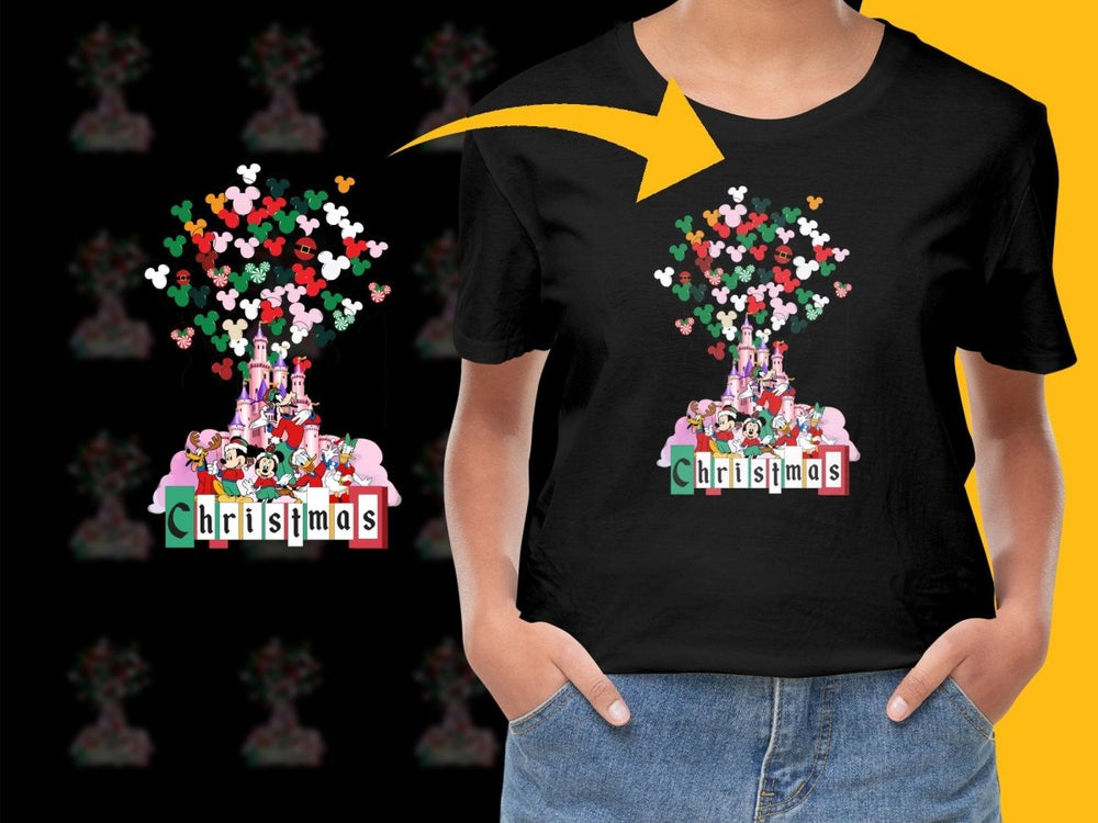 Festive Mickey Minnie Donald Daisy Characters Christmas PNG File - Teepew