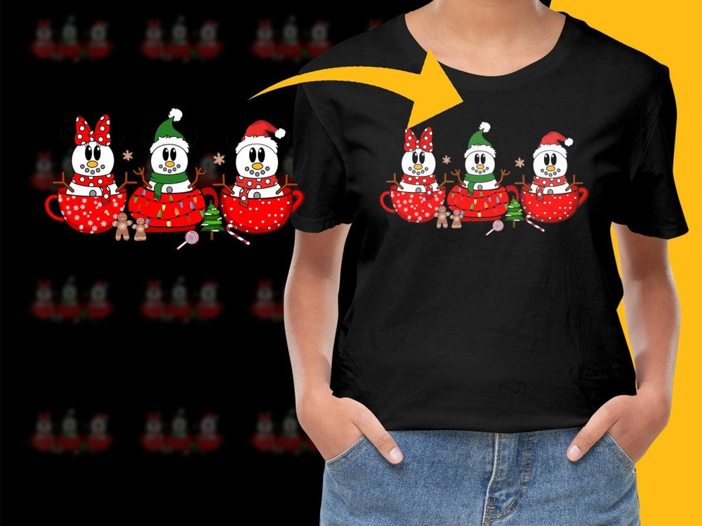 Festive Mickey Minnie Goofy Christmas PNG File - Teepew