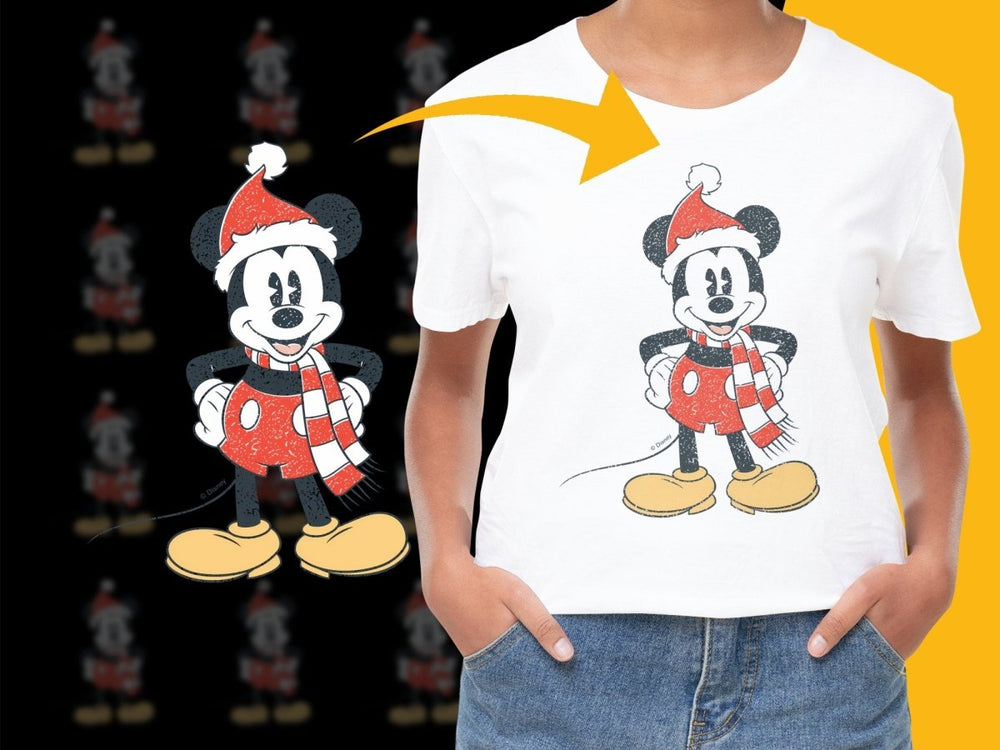 Festive Mickey Mouse Christmas Cheer PNG File - Teepew