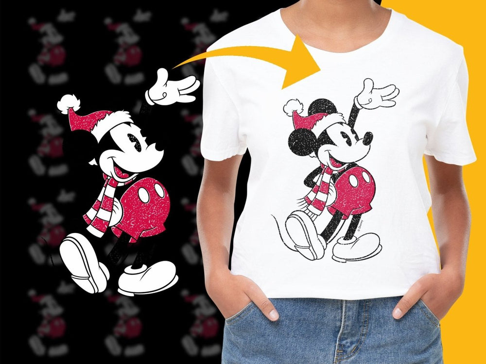 Festive Mickey Mouse Christmas Cheer PNG File - Teepew