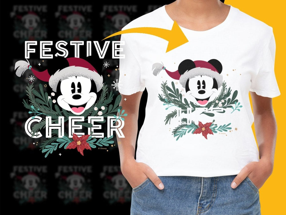 Festive Mickey Mouse Christmas Design PNG File - Teepew
