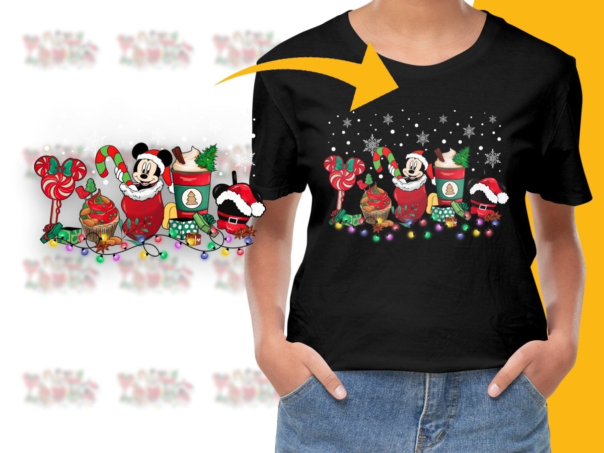 Festive Mickey Mouse Christmas PNG File to Celebrate Holiday - Teepew