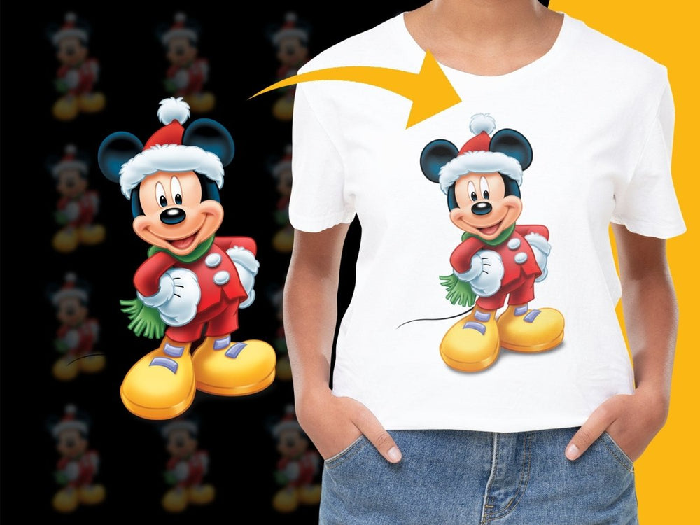 Festive Mickey Mouse Christmas Themed PNG File - Teepew