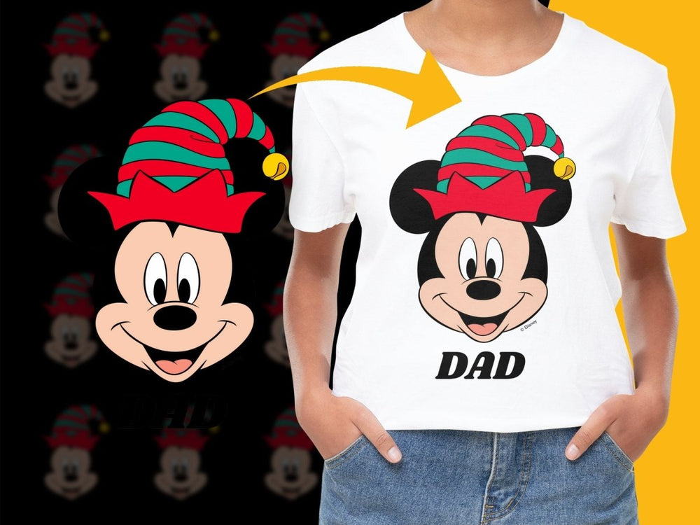 Festive Mickey Mouse Dad Christmas Holiday PNG File - Teepew