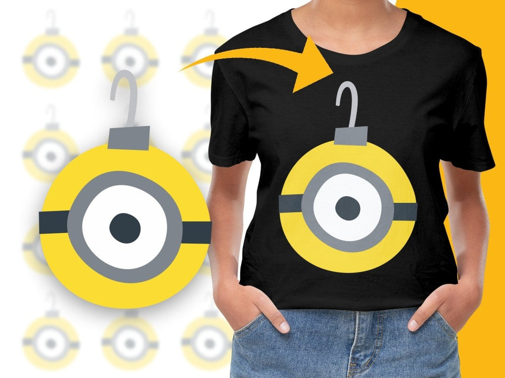 Festive Minion Christmas Ornament Cartoon PNG File - Teepew