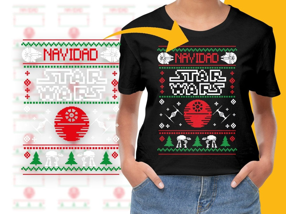 Festive Navidad Christmas Tree Pattern Graphic PNG File - Teepew