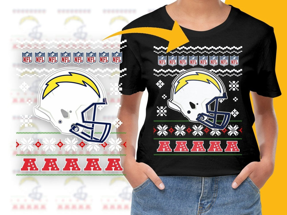 Festive NFL Los Angeles Chargers Christmas PNG File - Teepew