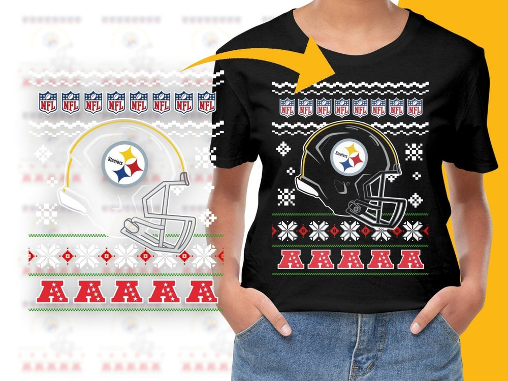 Festive Pittsburgh Steelers Christmas NFL Themed PNG File - Teepew