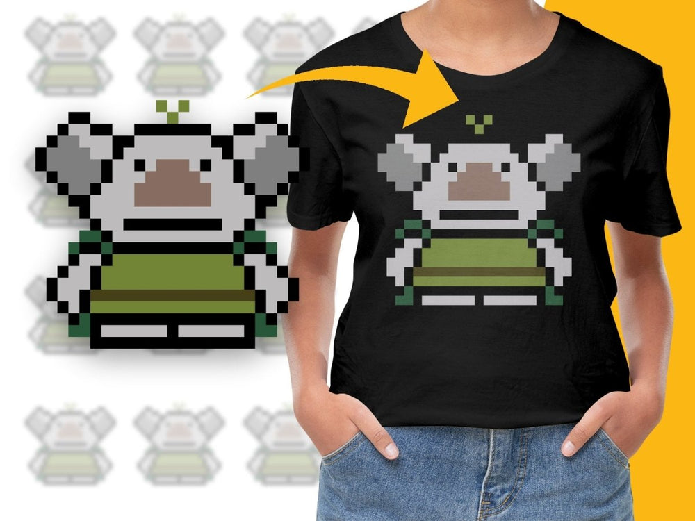 Festive Pixel Art Christmas Koala Character PNG File - Teepew