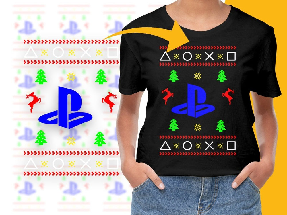 Festive PlayStation Inspired Christmas Themed PNG File - Teepew