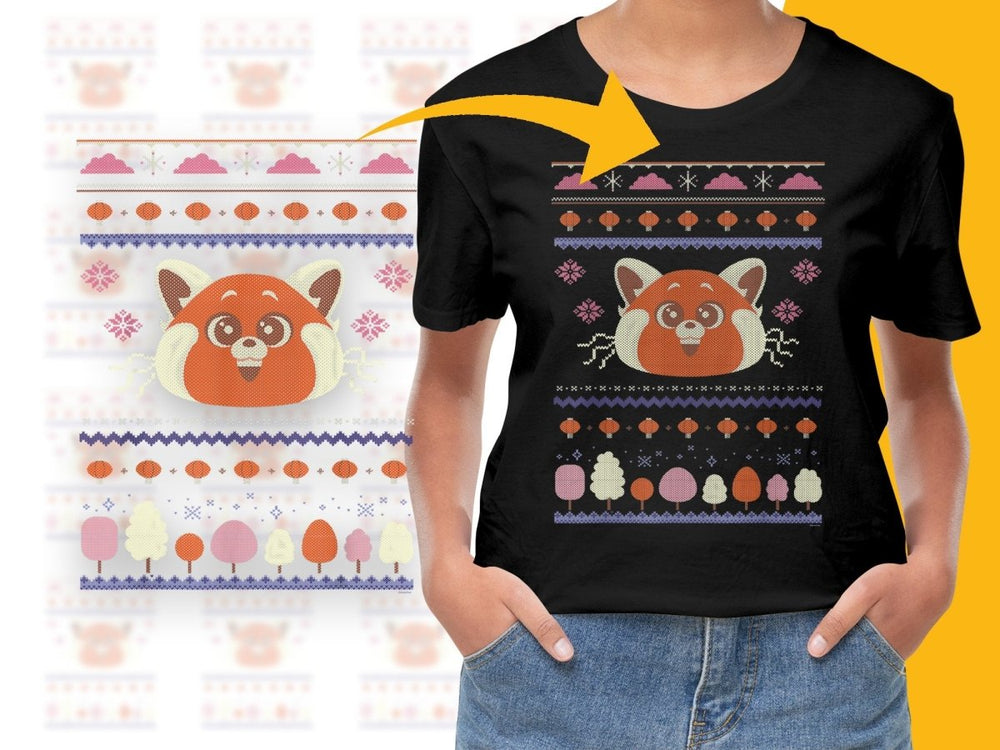 Festive Red Panda Christmas Graphic Tee Holiday PNG File - Teepew