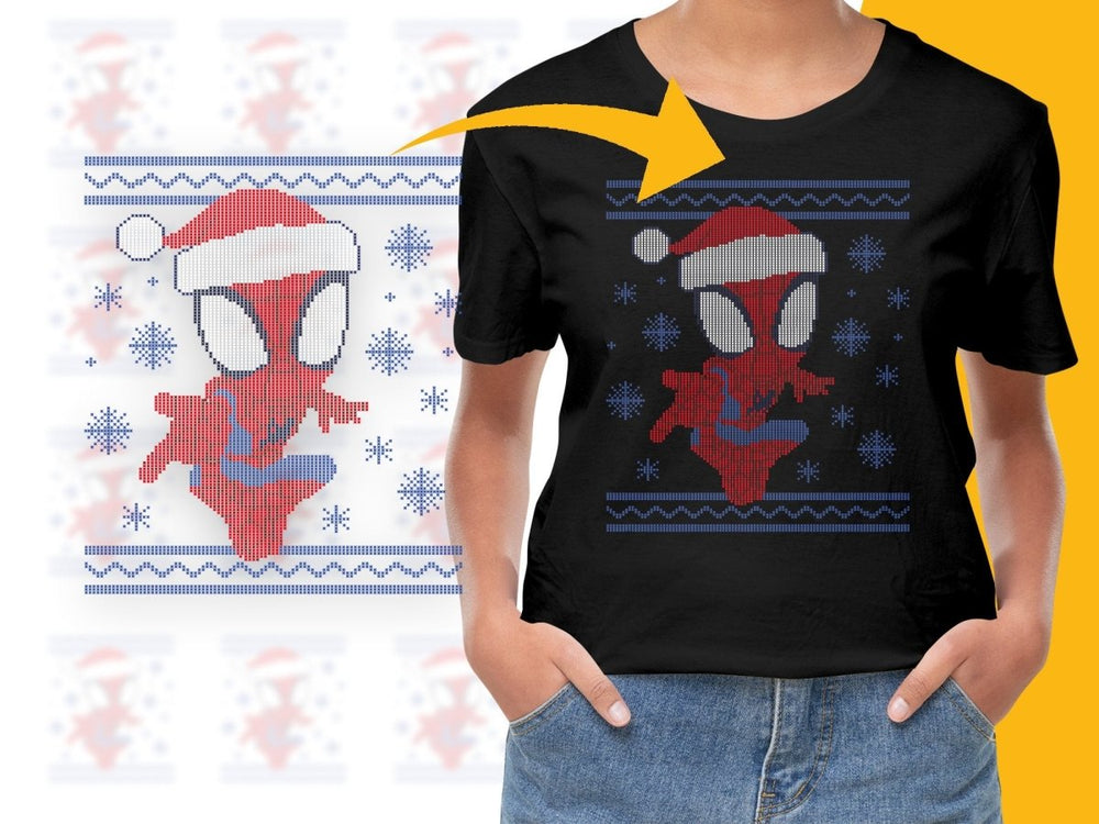 Festive Spider - Man Christmas Design PNG File - Teepew