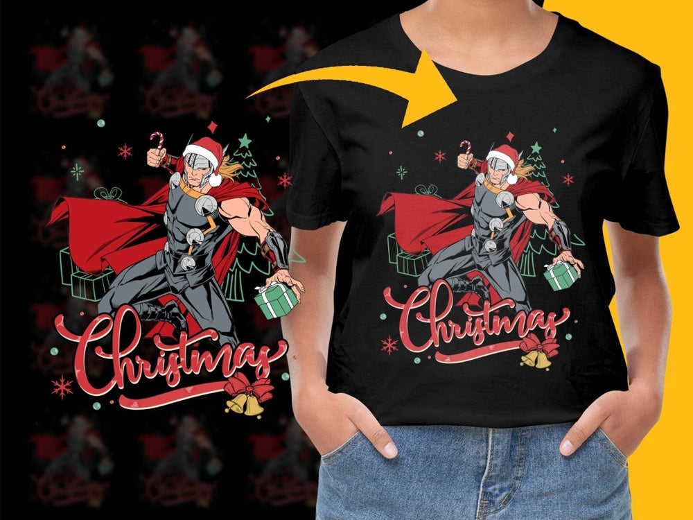 Festive Thor Christmas Design Holiday Themed PNG File - Teepew
