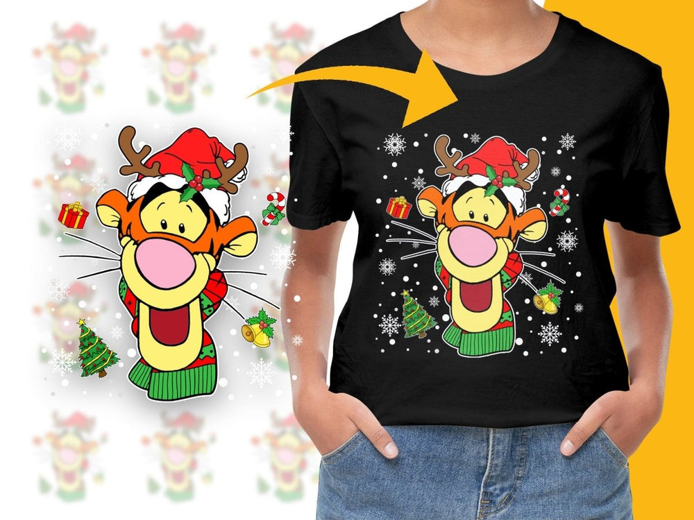 Festive Tigger Christmas Cheer Reindeer Holiday PNG File - Teepew