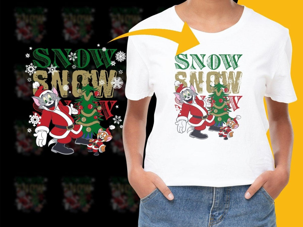 Festive Tom and Jerry Christmas Tree PNG File - Teepew