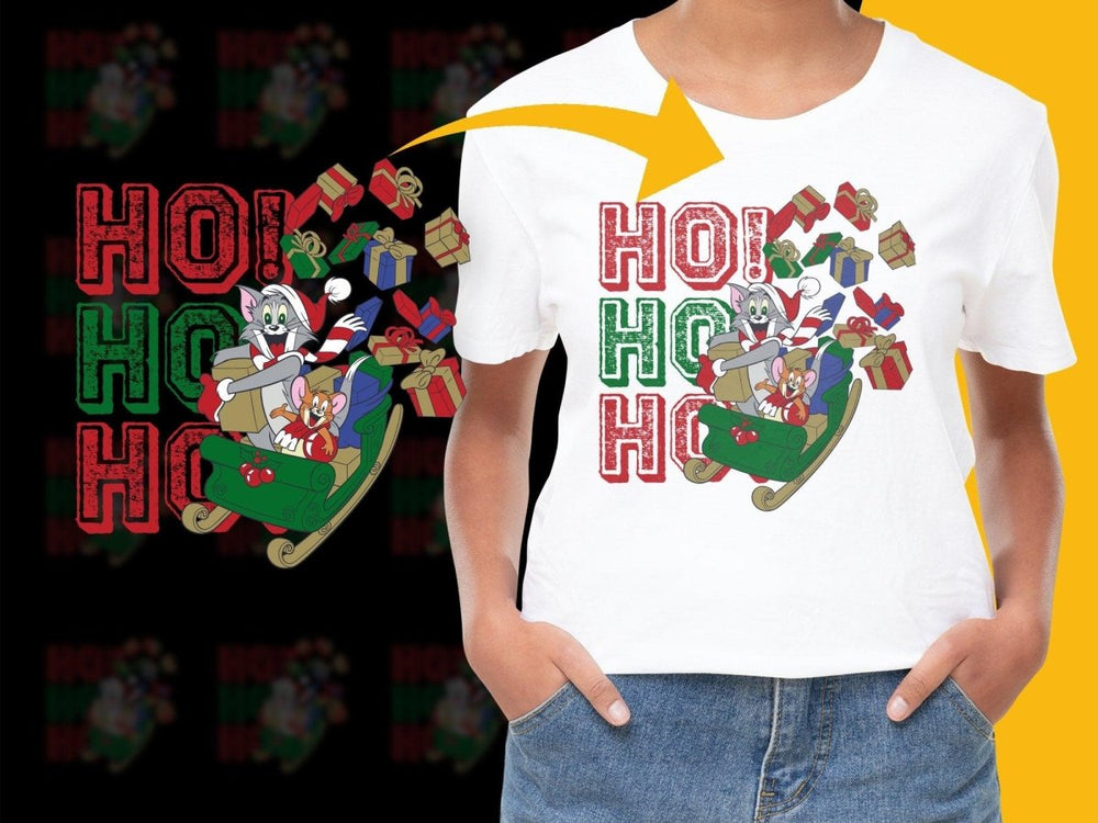 Festive Tom and Jerry Holiday Sleigh Ride PNG File - Teepew