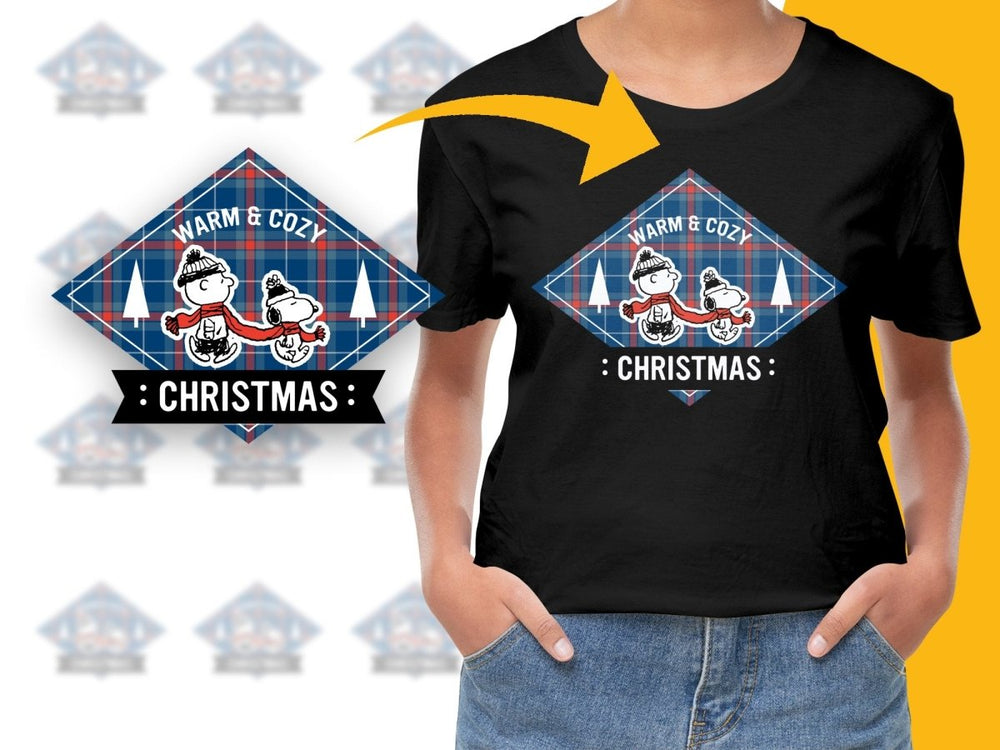 Festive Warm And Cozy Christmas Snoopy And Charlie Brown PNG File - Teepew