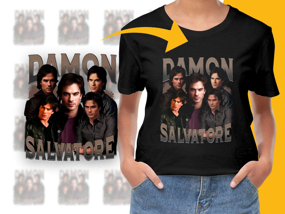 Damon Salvatore T-Shirt, The Vampire Diaries Inspired, Fan Merch, Unisex Graphic Tee, TV Show Apparel, Gift Idea