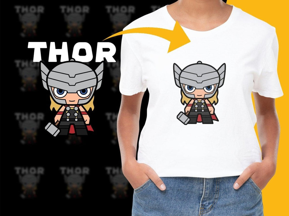 Fierce and Adorable Thor Character Graphic PNG File - Teepew