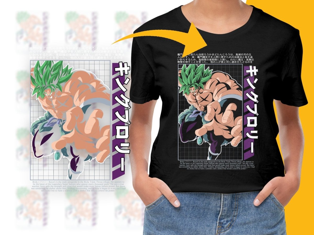 Fierce Anime Broly Fighting Graphic PNG File - Teepew
