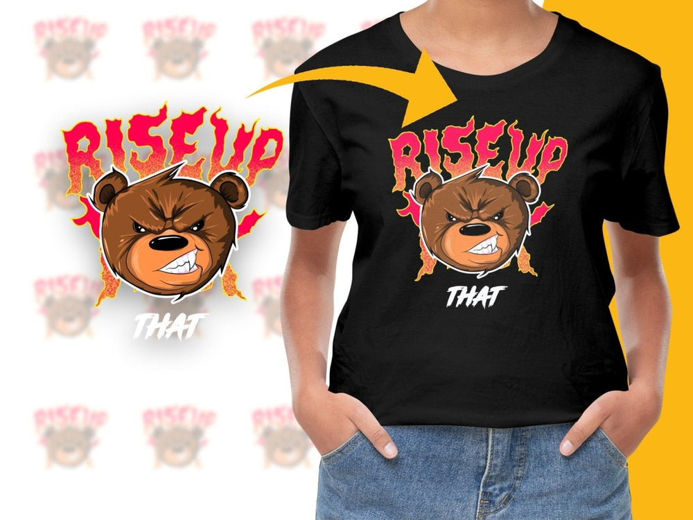 Fierce Bear with Rise Up Design Graphic PNG File - Teepew