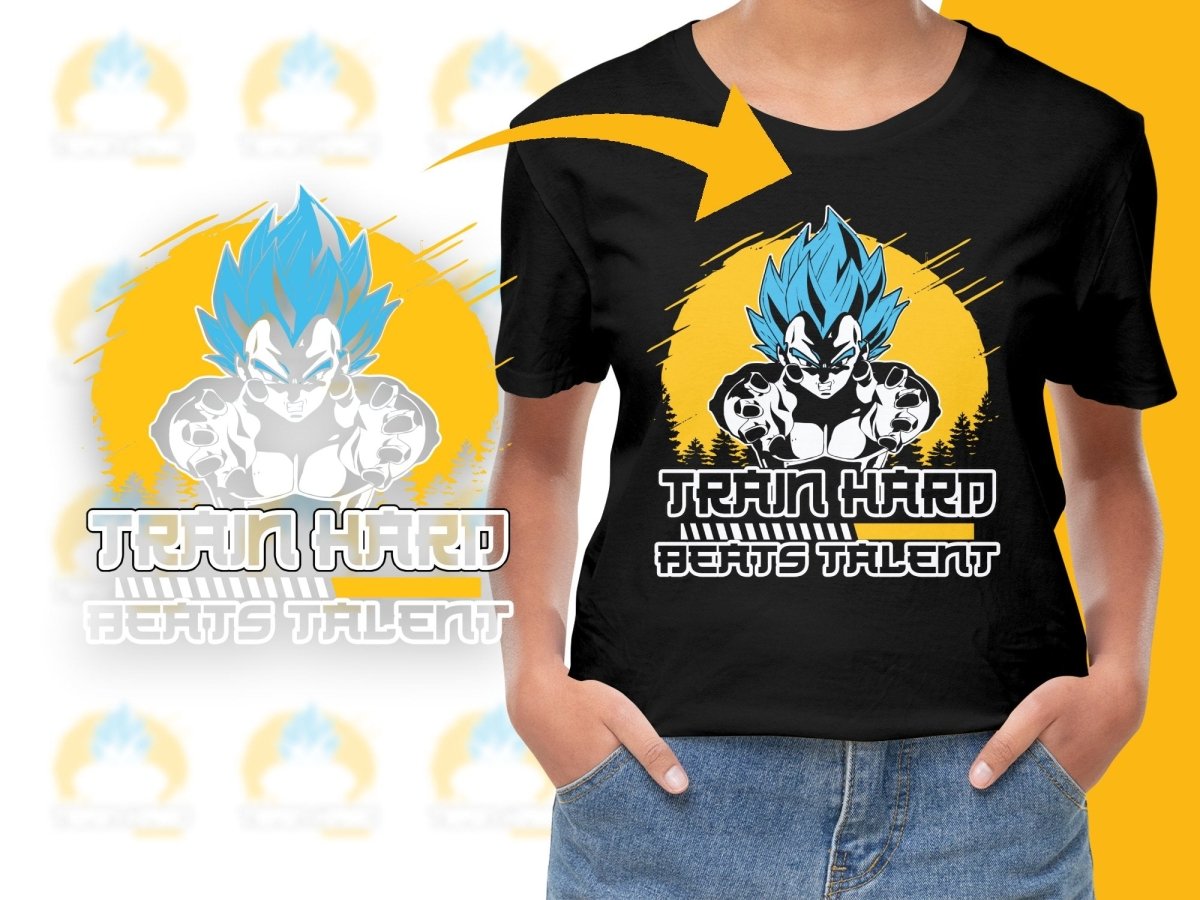 Fierce Blue Haired Vegeta Anime Graphic PNG File - Teepew