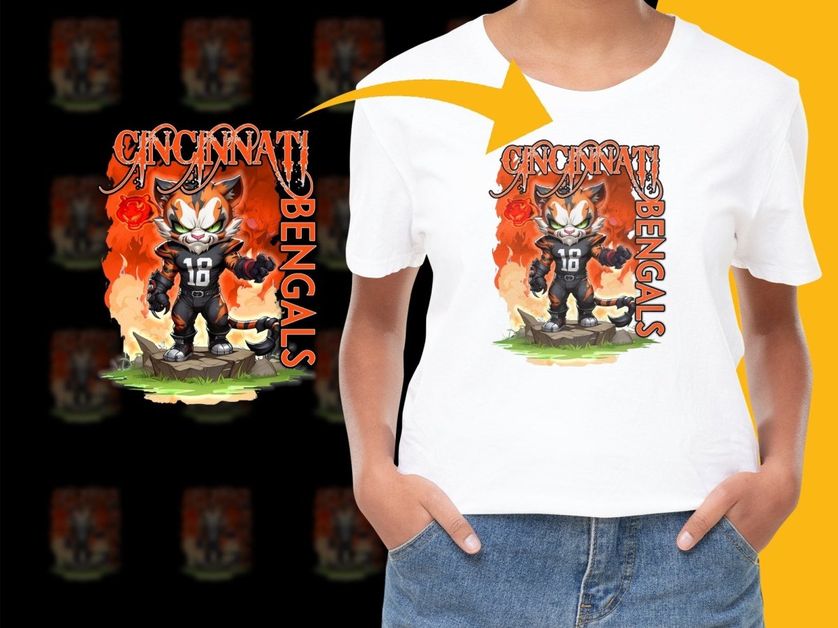Fierce Cartoon Cincinnati Bengals Fan Art PNG File - Teepew