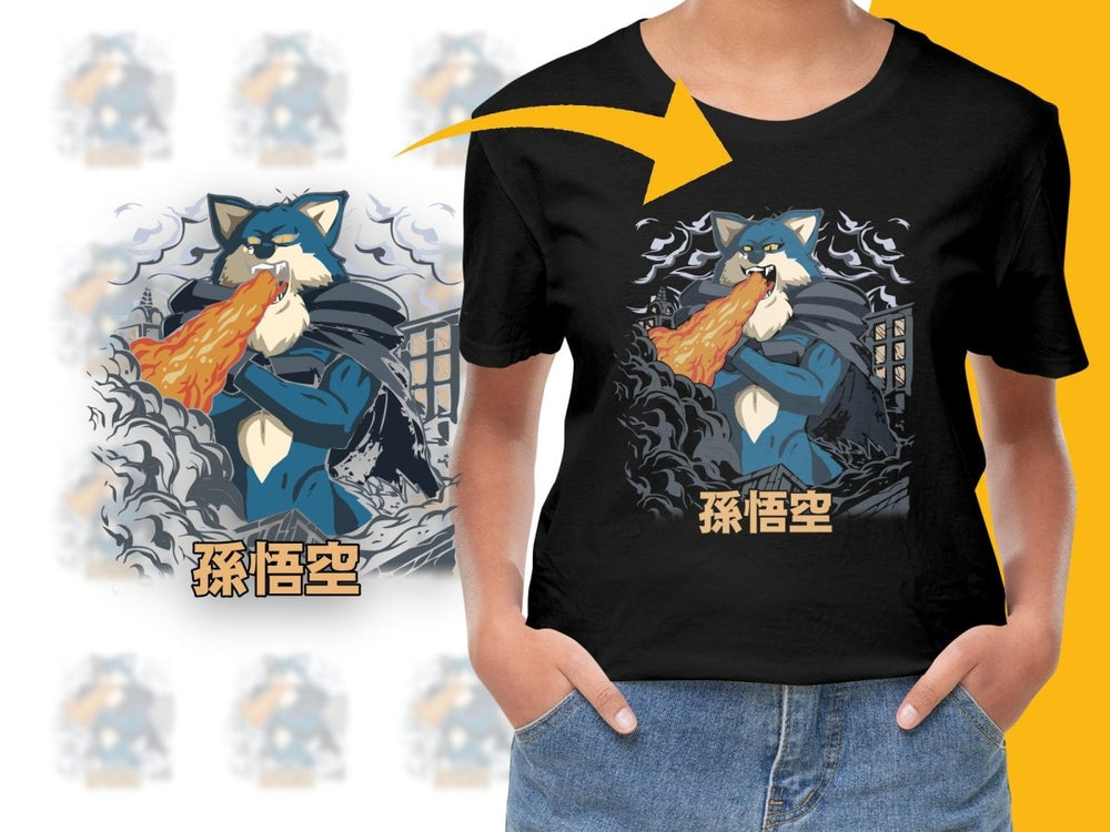 Fierce Fire - Breathing Warrior Anime Character PNG File - Teepew