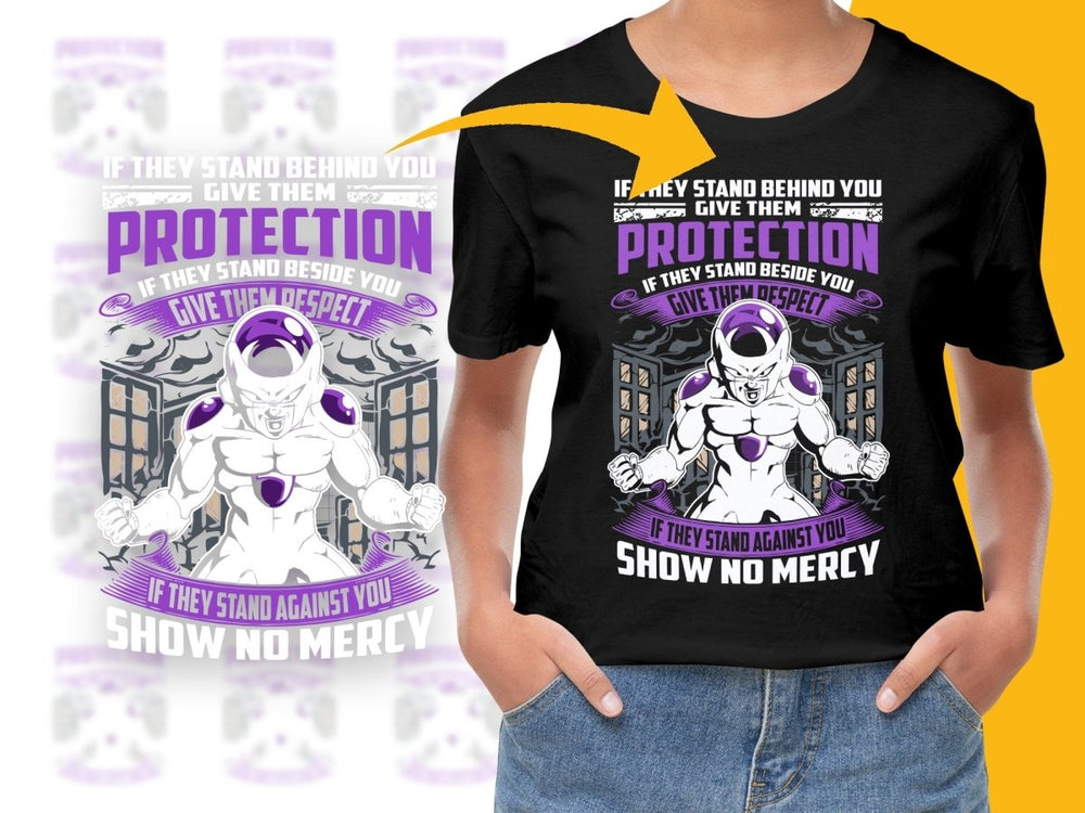 Fierce Frieza Protection Respect No Mercy PNG File - Teepew