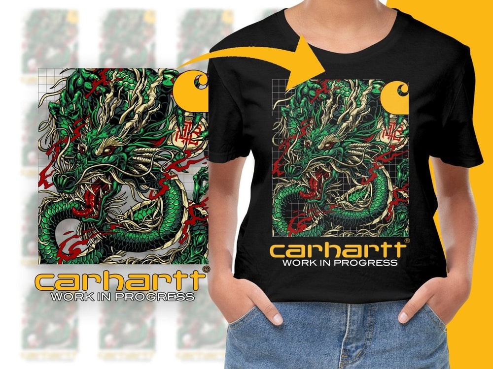 Fierce Green Dragon Graphic Design PNG File - Teepew