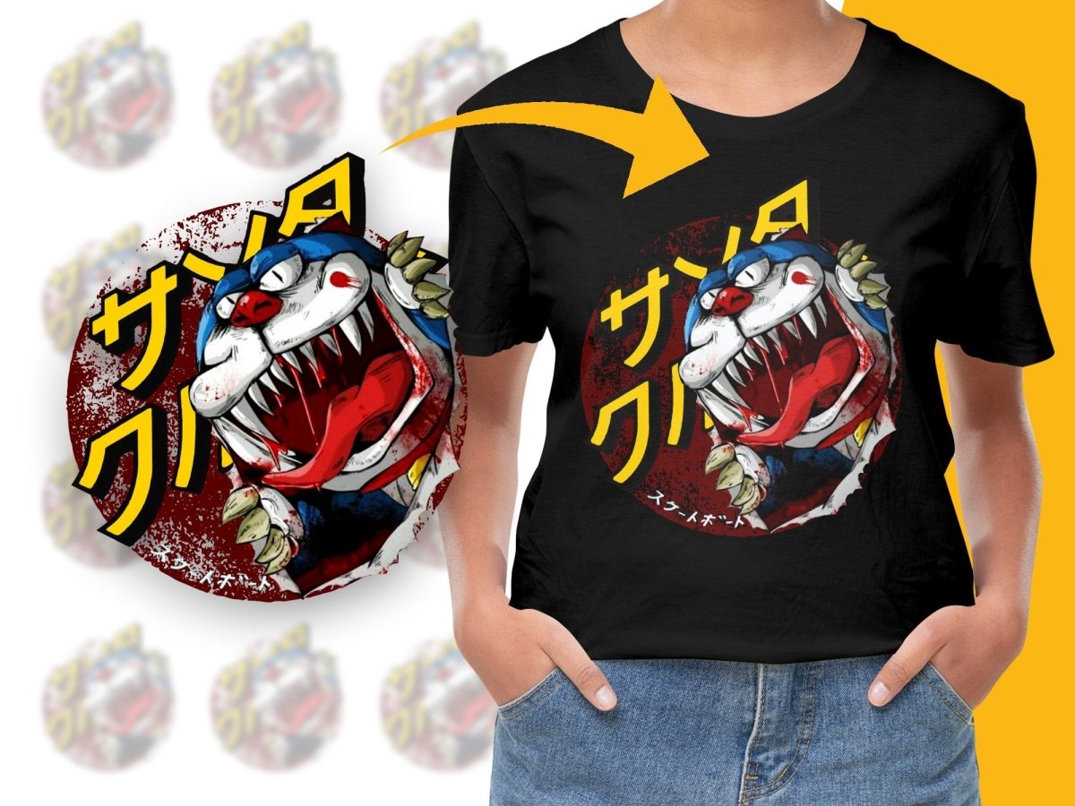 Fierce Look of Doraemon Graphic PNG File - Teepew
