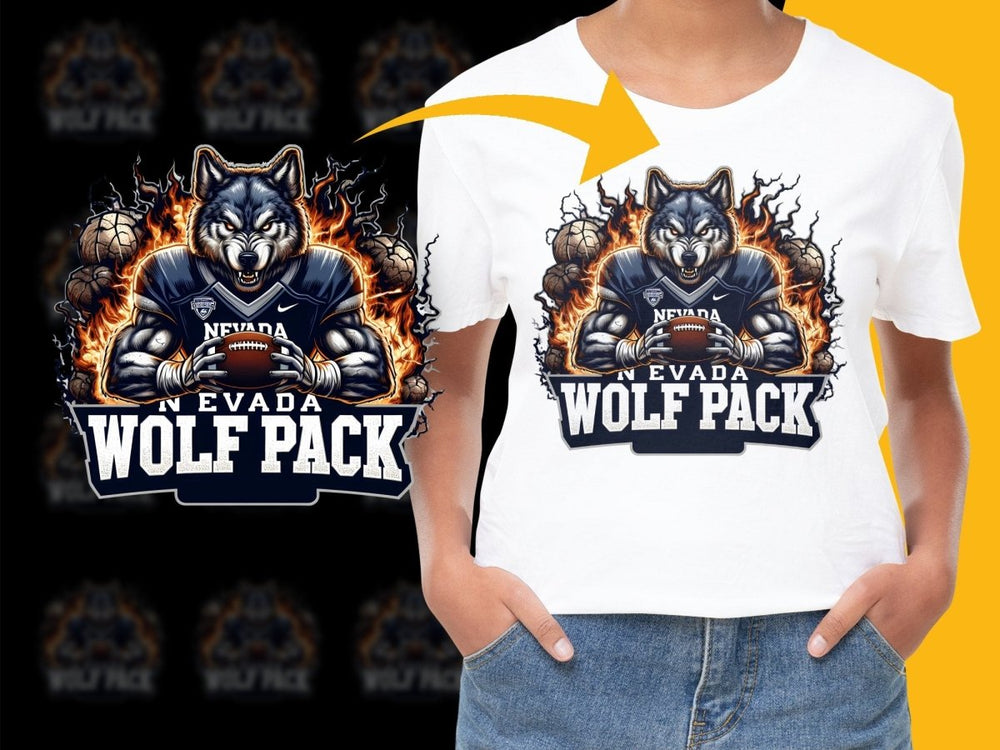 Fierce Nevada Wolf Pack Football Poster PNG File - Teepew