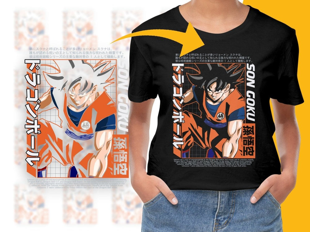 Fierce Son Goku Anime Design Dragon Ball Z PNG File - Teepew