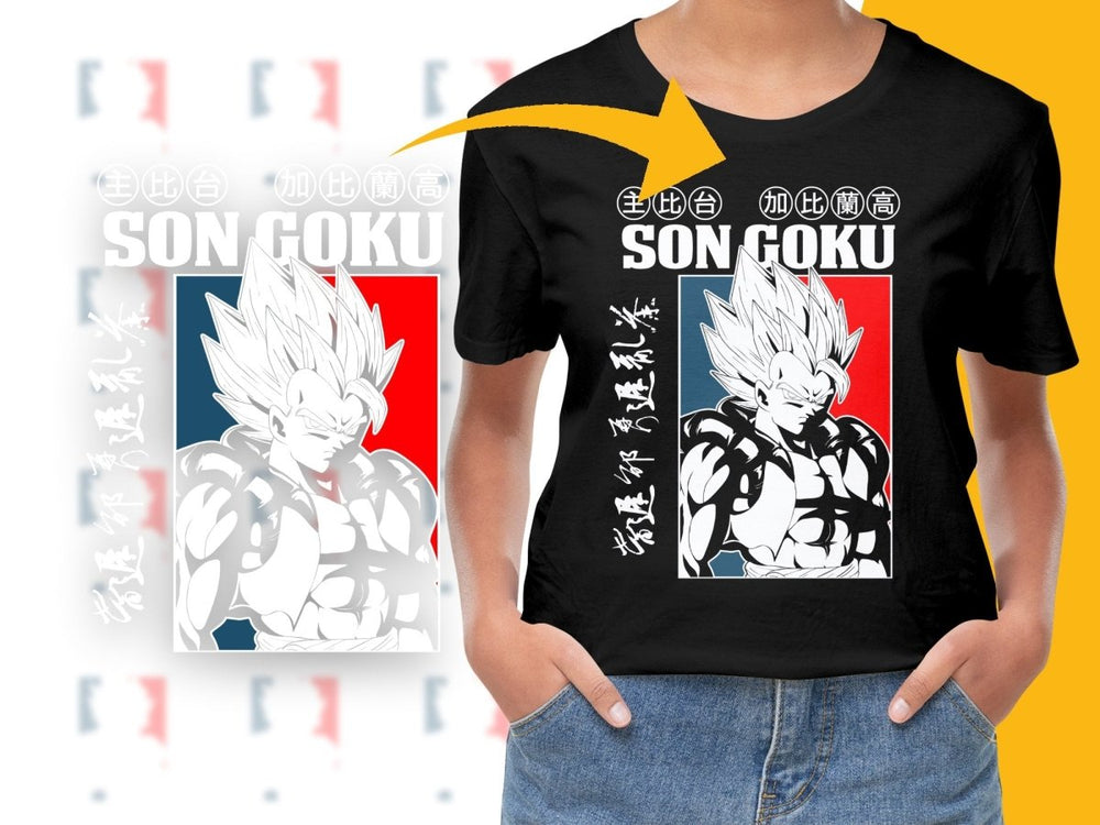 Fierce Son Goku Anime Graphic Unisex PNG File - Teepew