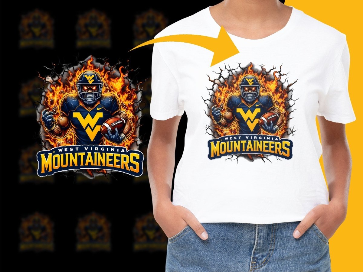 Fierce West Virginia Mountaineers Football PNG File - Teepew