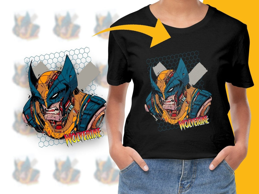 Fierce Wolverine Cybernetic Design Graphic PNG File - Teepew