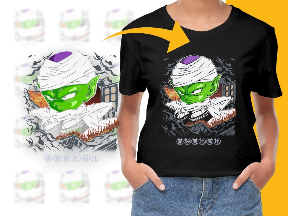 Fiery Piccolo in Action Through Ruins PNG File - Teepew