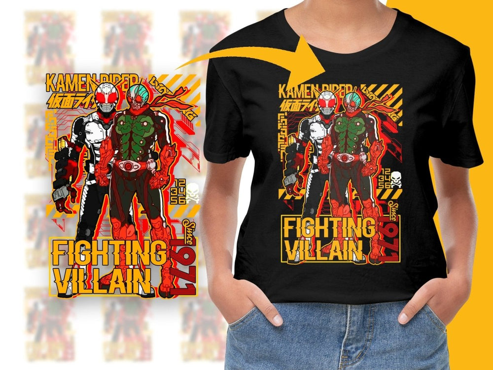 Fighting Villains Kamen Rider Graphic PNG File - Teepew