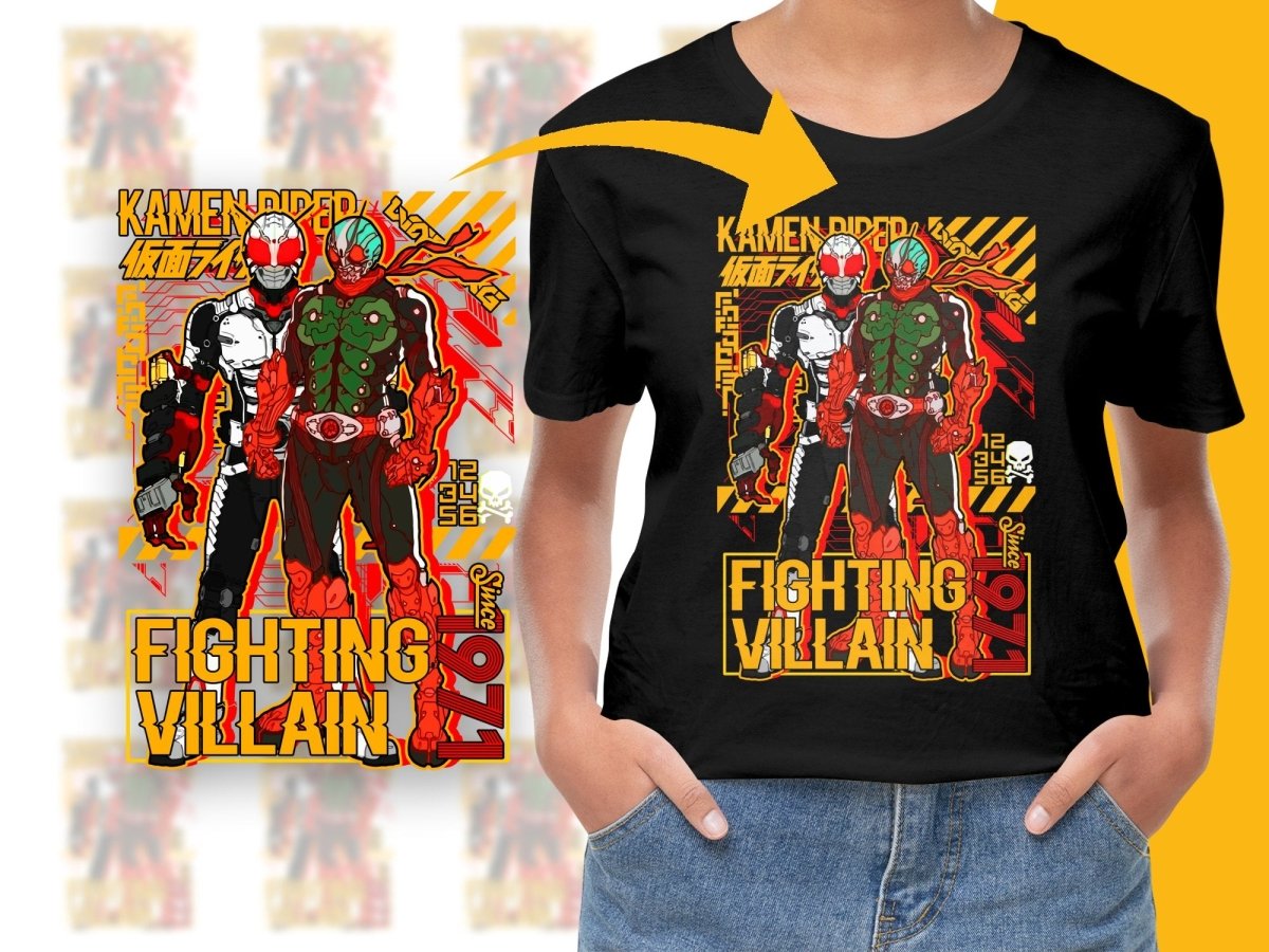 Fighting Villains Kamen Rider Graphic PNG File - Teepew