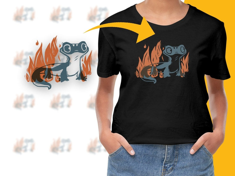 Fire Salamander Christmas Flame Graphic PNG File - Teepew