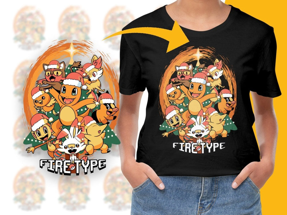 Fire Type Pokemon Christmas Themed PNG File - Teepew